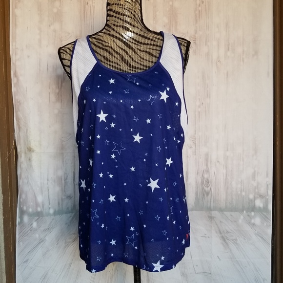 Old Navy Tops - NWOT Old Navy blue white star racerback tank XL